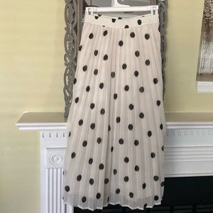 Polka-dot midi skirt